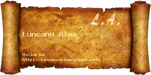 Luncanu Alma névjegykártya
